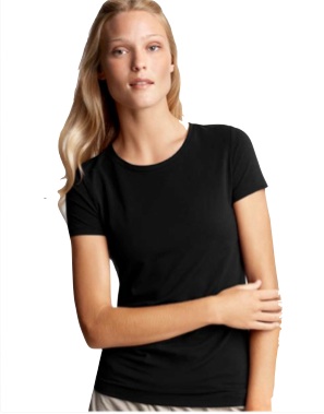 Womens Black Crewneck