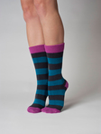 Lila- Striped Organic Cotton Socks
