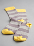 Lila- Striped Organic Cotton Socks