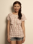 Micro Flower Print Top
