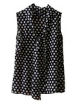 V Neck Blouse with Removable Scarf