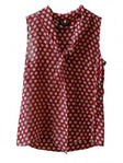 V Neck Blouse with Removable Scarf