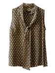 V Neck Blouse with Removable Scarf