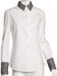 Shirt with Detachable Collar and Cuff